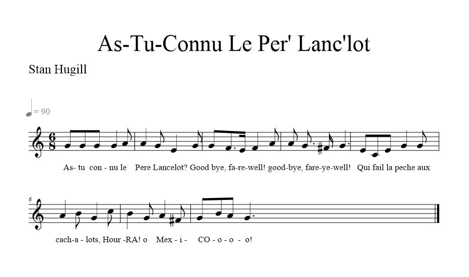 as-tu-connu-le-per-lanclot music notation