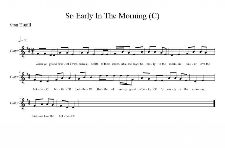 So Early In The Morning Cadence