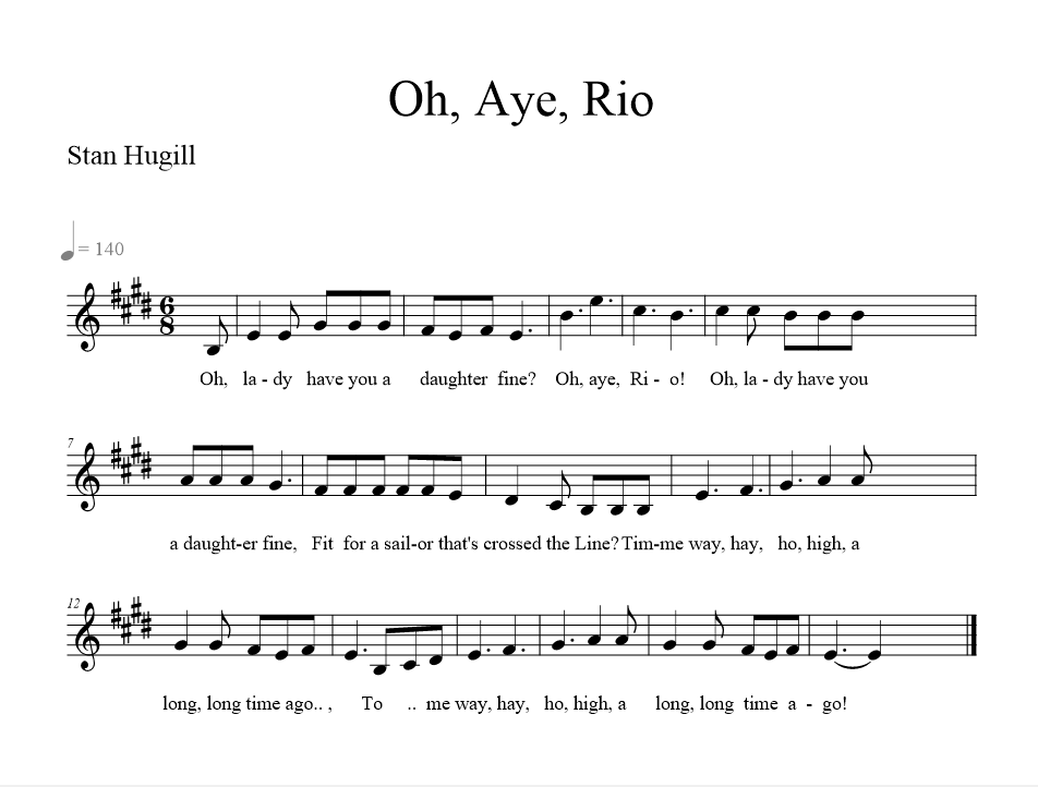 oh-aye-rio music notation