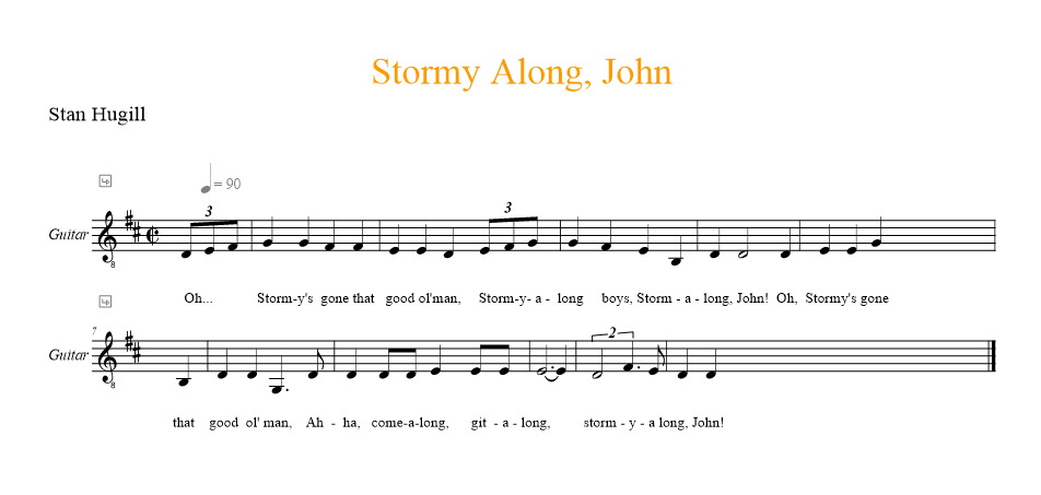 stormy-along-john music notation