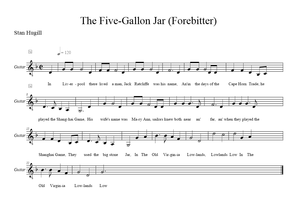 the-five-gallon-jar - musical notation