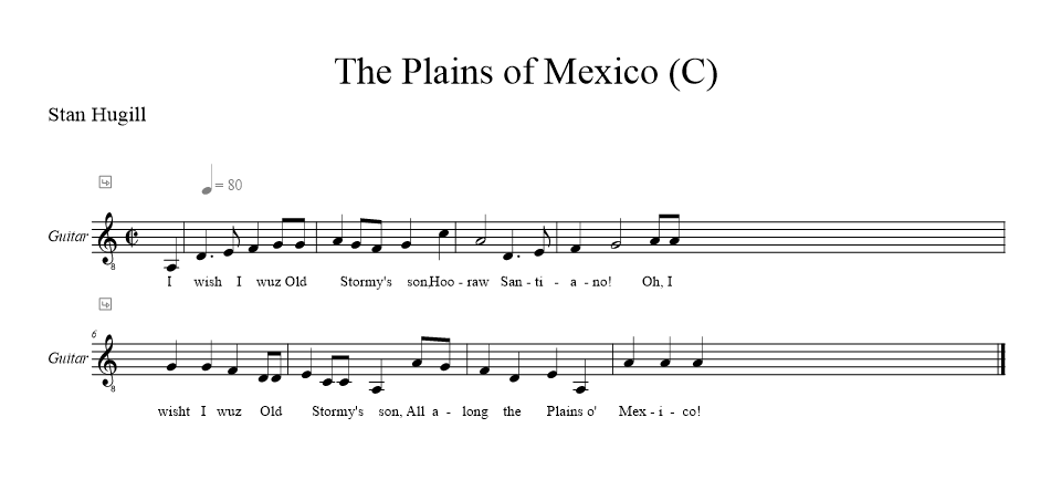 the-plains-of-mexico-c music notation