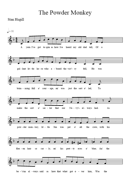 the-powder-monkey-shore-sea-song music notation 1