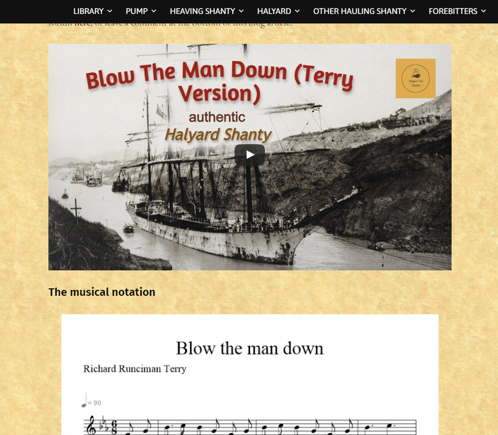 Blow The Man Down Terry Version Traditional Sea Shanties Blow The Man Down Terry Version Traditional Sea Shanties