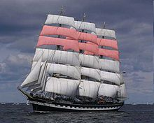 Topgallant sails in pink - source wikipedia