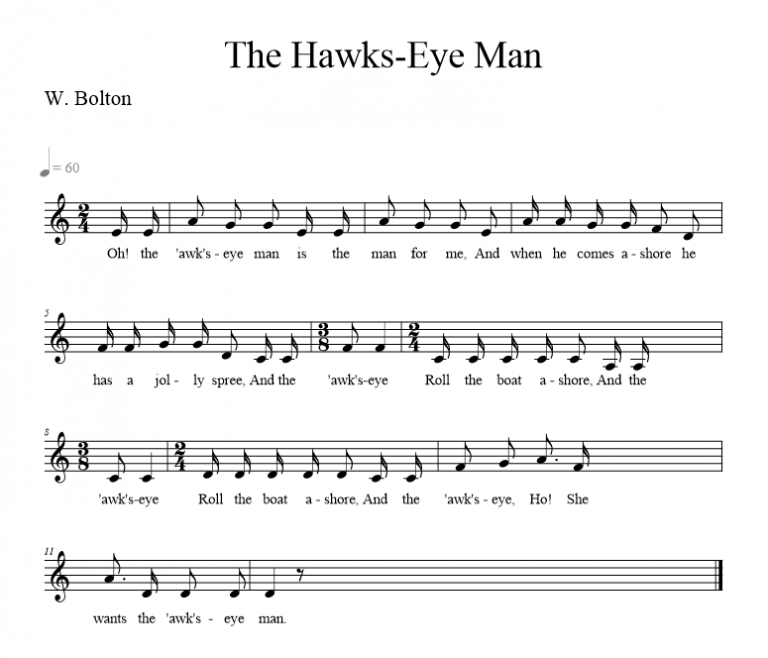 Hawkeyes Chant The Hawks-Eye Man (Bolton) - Traditional Sea Shanties