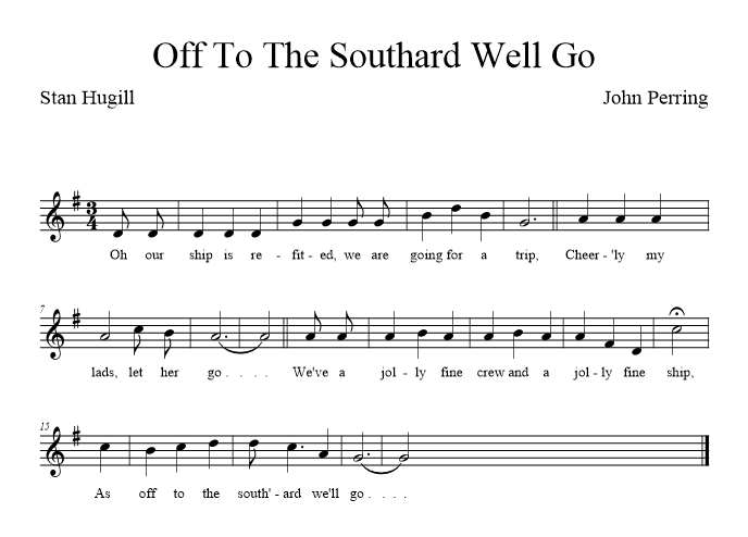 Off To The Southard Well Go - music notation