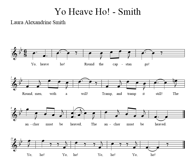 Yo Heave Ho! - Smith - music notation