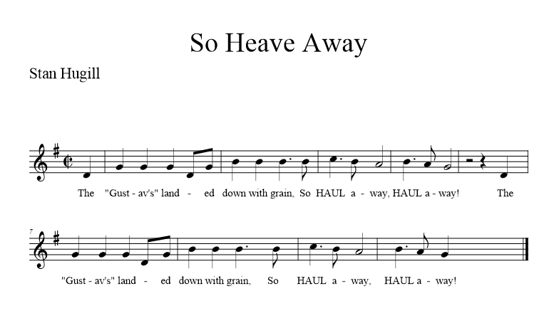 So Heave Away - music notation