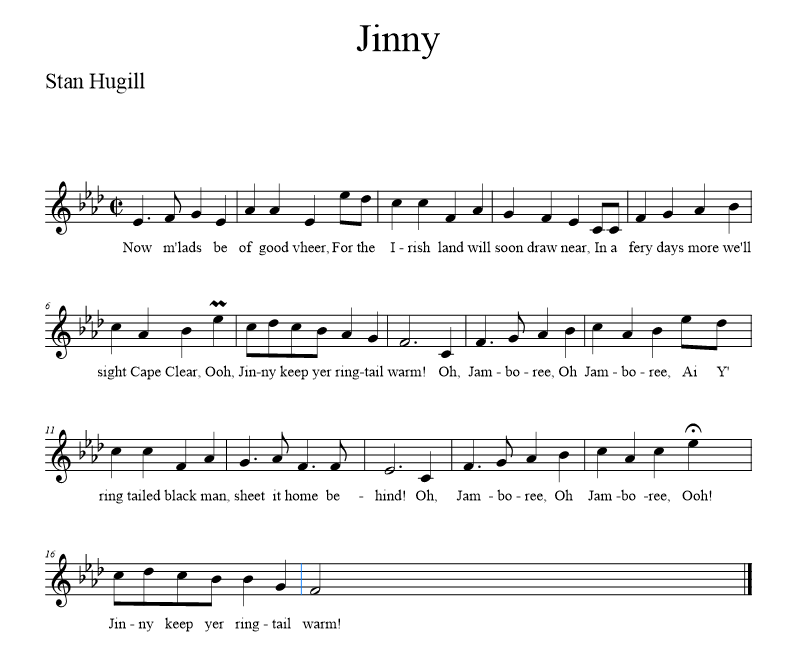 Jinny - music notation