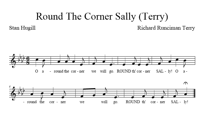 Round The Corner Sally (Terry) - music notation
