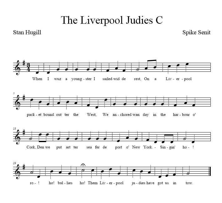 The Liverpool Judies C - music notation